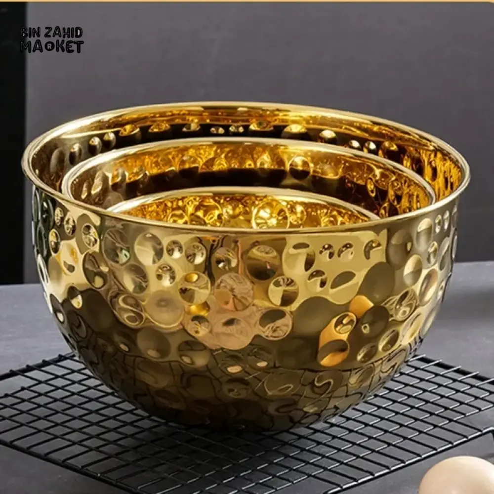 PREMIUM GOLD FINISH STAINLESS STEEL BOWL – MULTIPURPOSE - Image 2