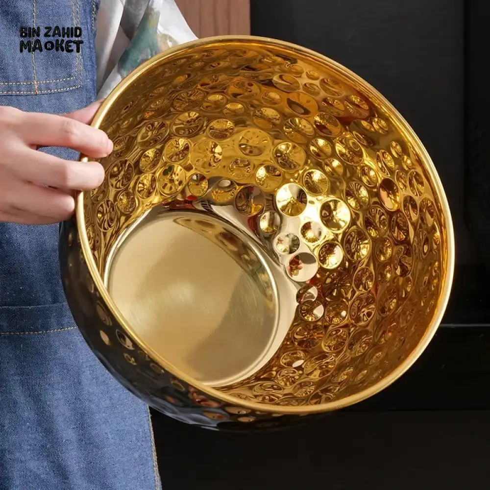 PREMIUM GOLD FINISH STAINLESS STEEL BOWL – MULTIPURPOSE - Image 4