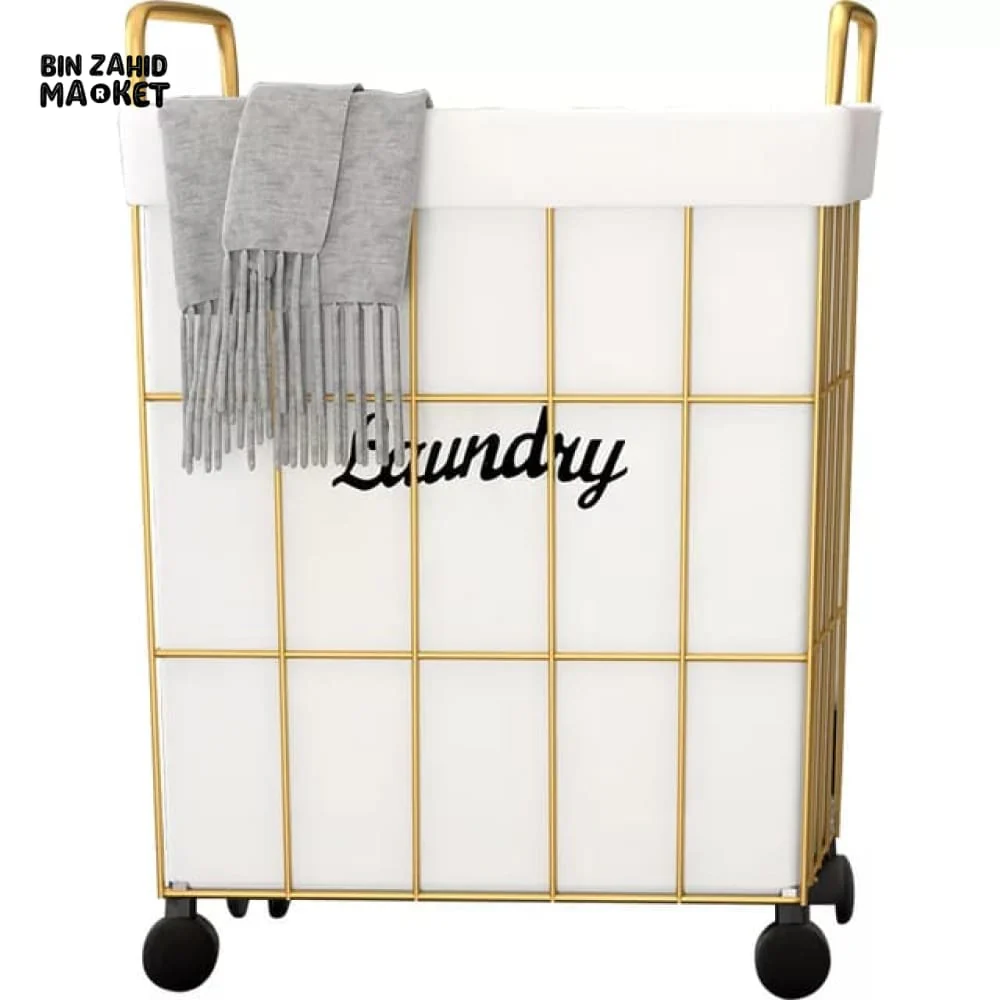 PREMIUM LAUNDRY BASKET WITH ROLLING WHEELS - Image 5