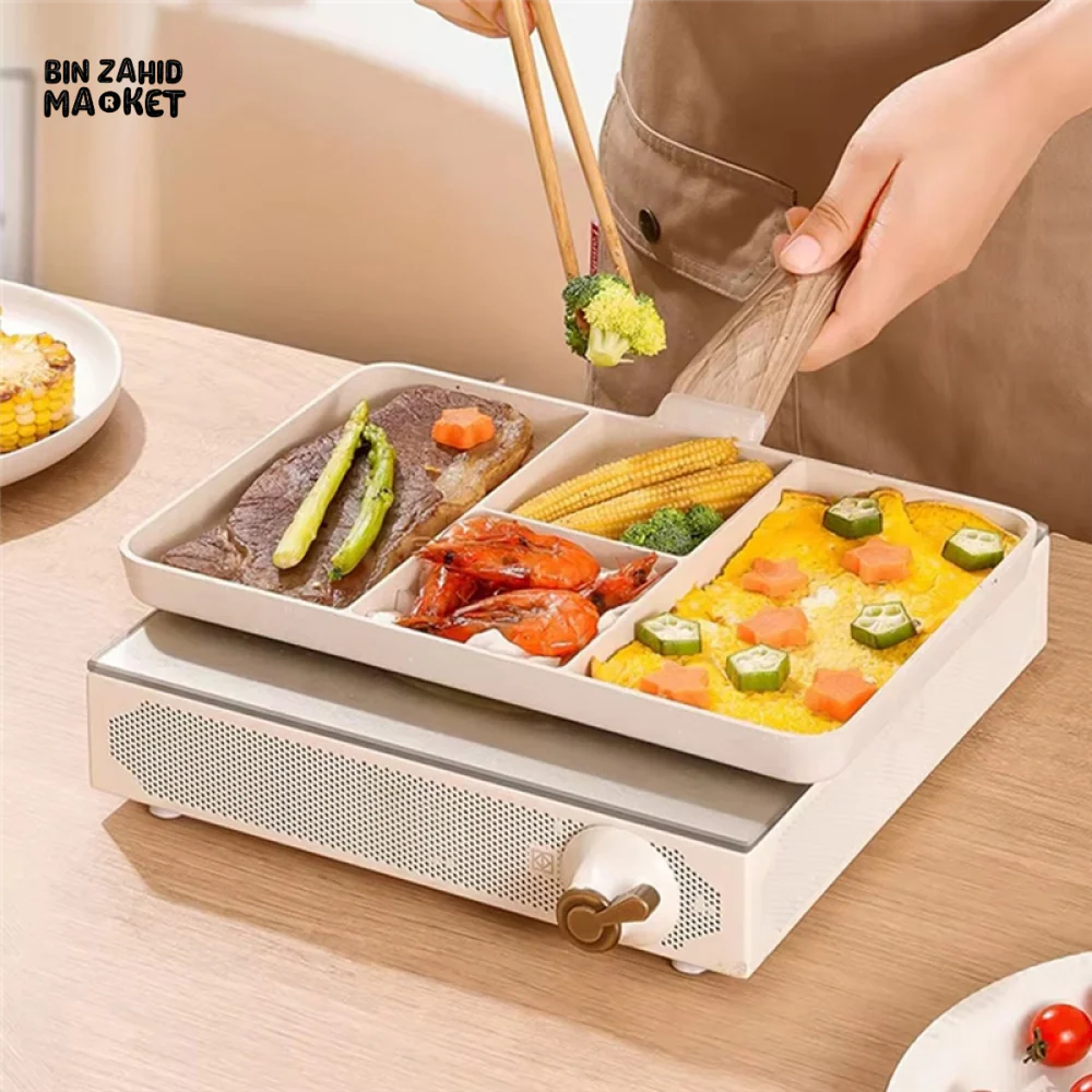 PREMIUM NON-STICK 4-HOLE FRYING PAN – PERFECT FOR EGGS STEAK & BREAKFAST COMPATIBLE WITH GAS & INDUCTION COOKERS - Image 2