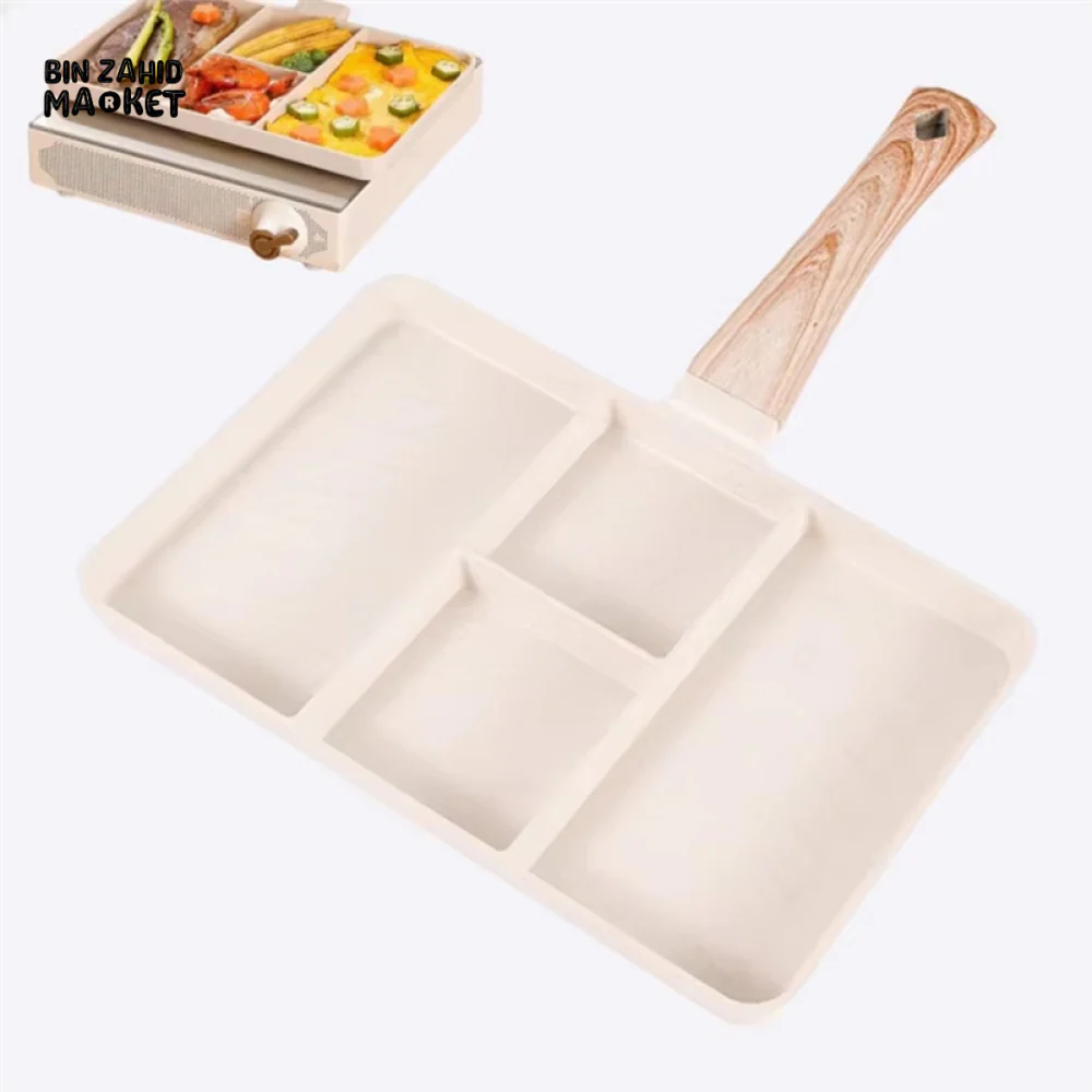 PREMIUM NON-STICK 4-HOLE FRYING PAN – PERFECT FOR EGGS STEAK & BREAKFAST COMPATIBLE WITH GAS & INDUCTION COOKERS - Image 4