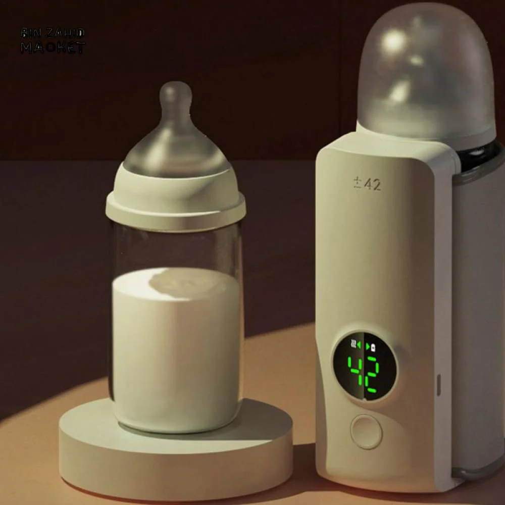 PREMIUM PORTABLE BABY BOTTLE WARMER – USB RECHARGEABLE WIRELESS TRAVEL MILK HEATER FOR BREAST MILK & FORMULA - Image 2