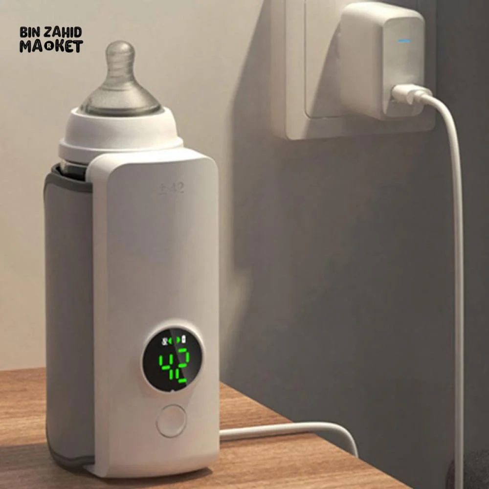PREMIUM PORTABLE BABY BOTTLE WARMER – USB RECHARGEABLE WIRELESS TRAVEL MILK HEATER FOR BREAST MILK & FORMULA - Image 3