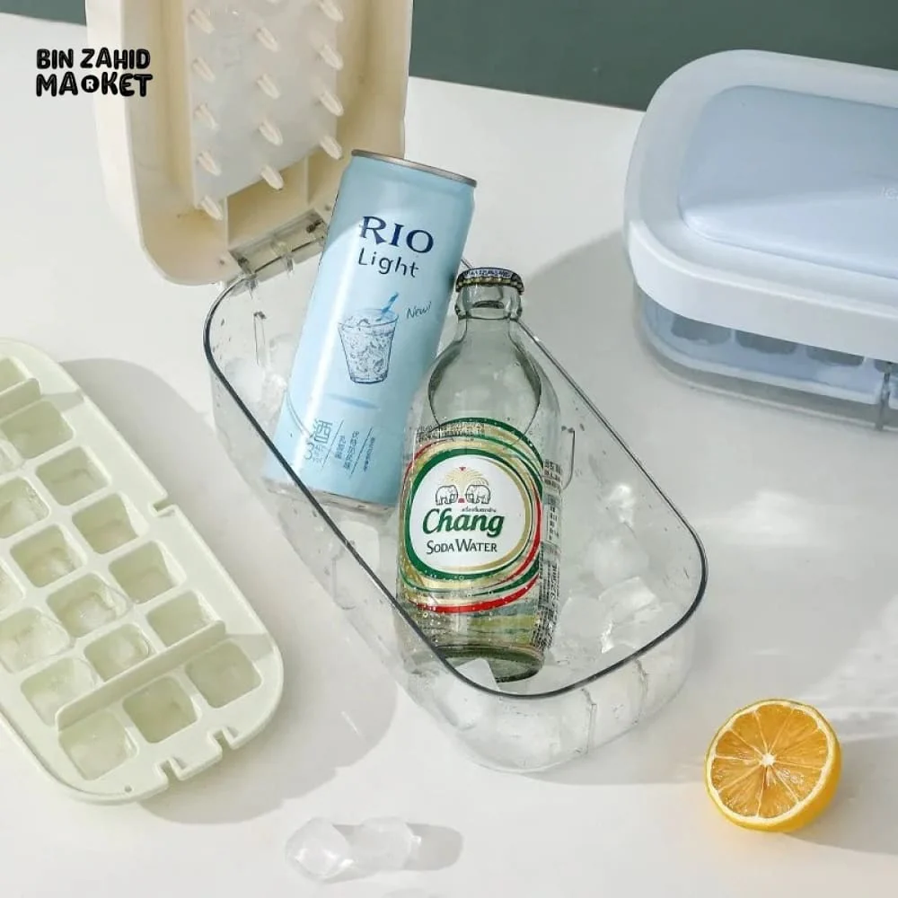 PRESS ICE MOLD WITH LID & SPOON - Image 2