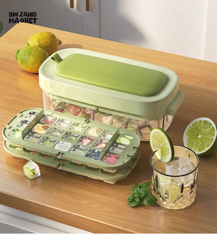 PRESS ICE MOLD WITH LID & SPOON - Image 3