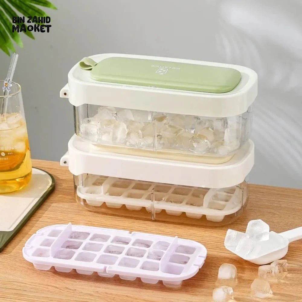 PRESS ICE MOLD WITH LID & SPOON - Image 5