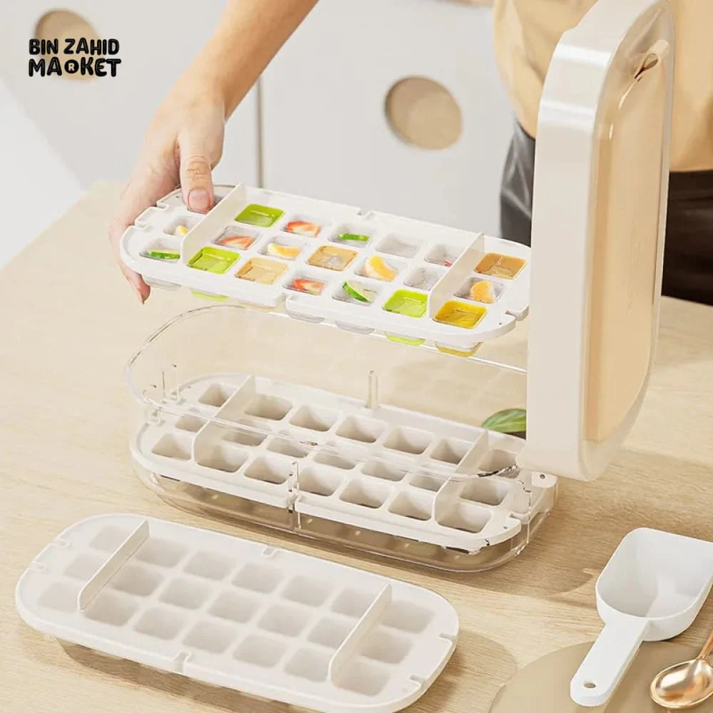 PRESS ICE MOLD WITH LID & SPOON - Image 6