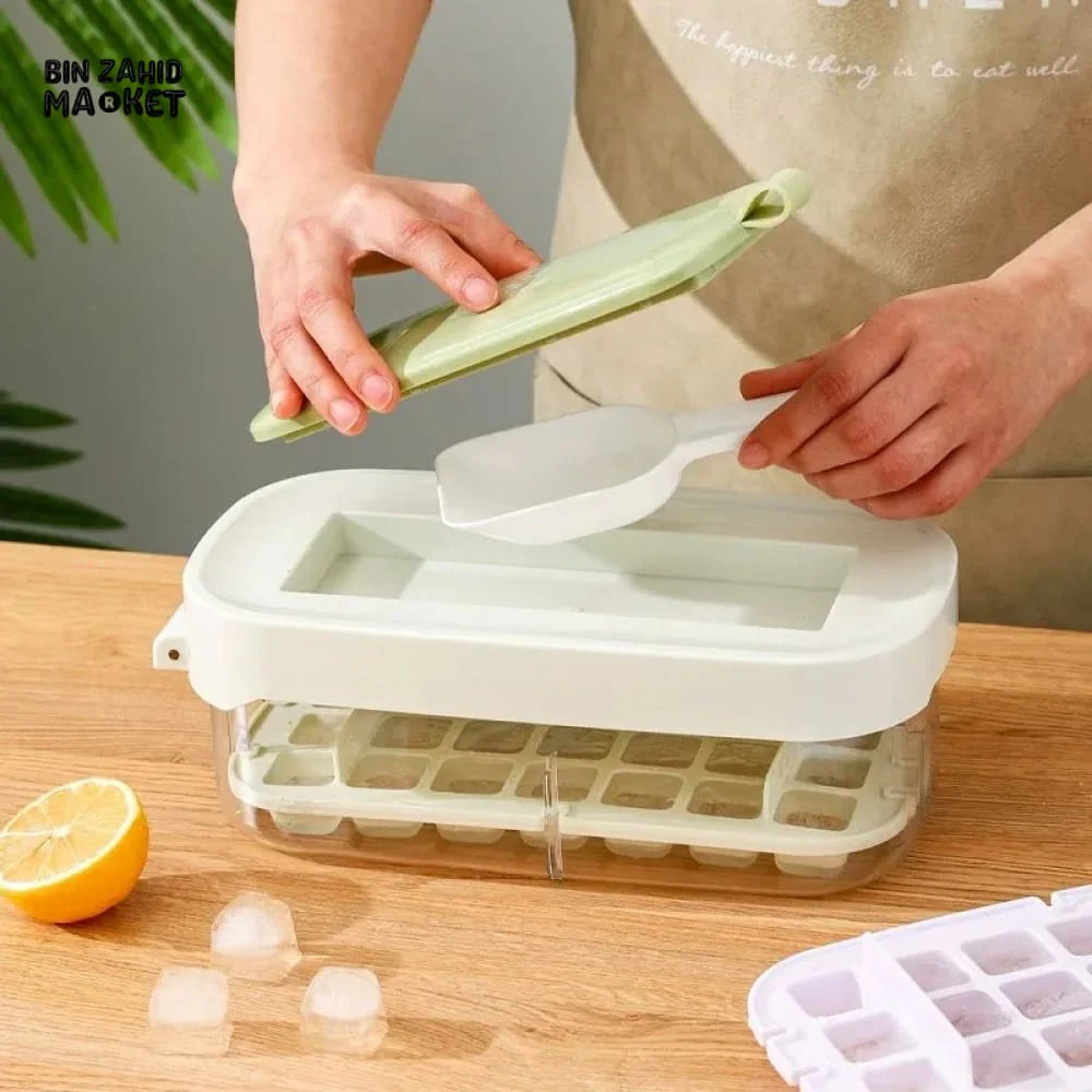 PRESS ICE MOLD WITH LID & SPOON - Image 7