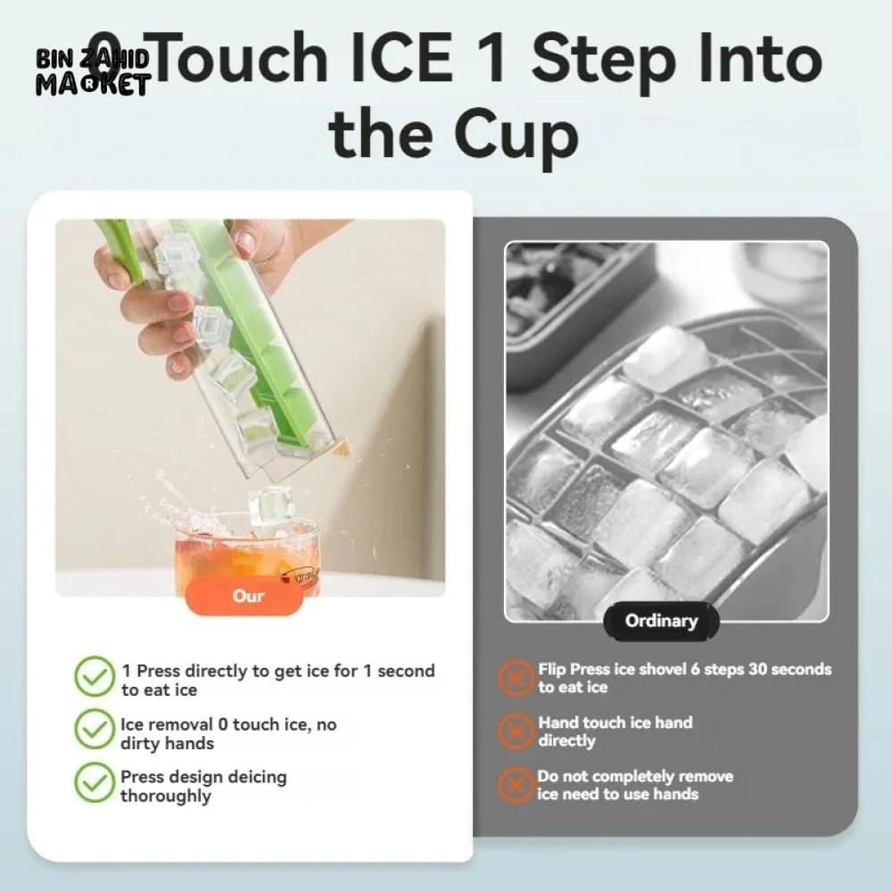 PRESS TYPE ICE CUBE TRAY EASY DEMOLD DIY ICE MAKER FOR COCKTAILS AND BEVERAGES - Image 7
