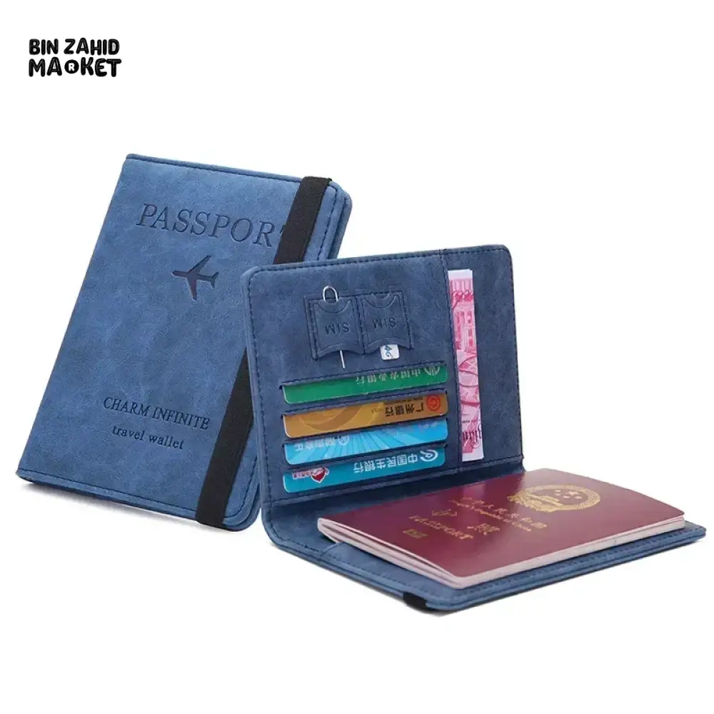 PREMIUM LEATHER PASSPORT COVER – ELASTIC BAND CARD & DOCUMENT STORAGE SLIM TRAVEL - Image 7