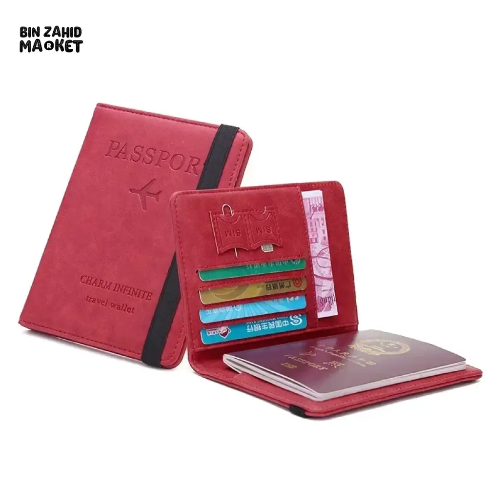 PREMIUM LEATHER PASSPORT COVER – ELASTIC BAND CARD & DOCUMENT STORAGE SLIM TRAVEL - Image 8