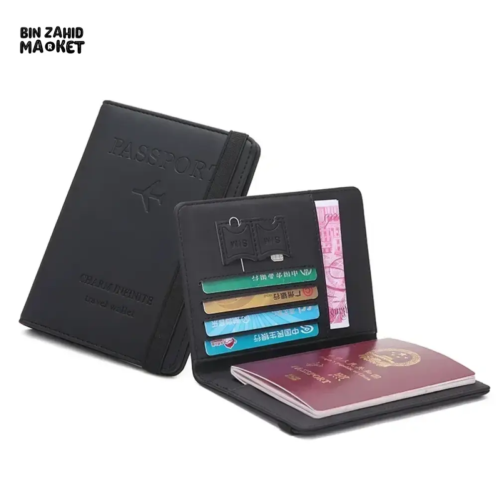 PREMIUM LEATHER PASSPORT COVER – ELASTIC BAND CARD & DOCUMENT STORAGE SLIM TRAVEL - Image 9