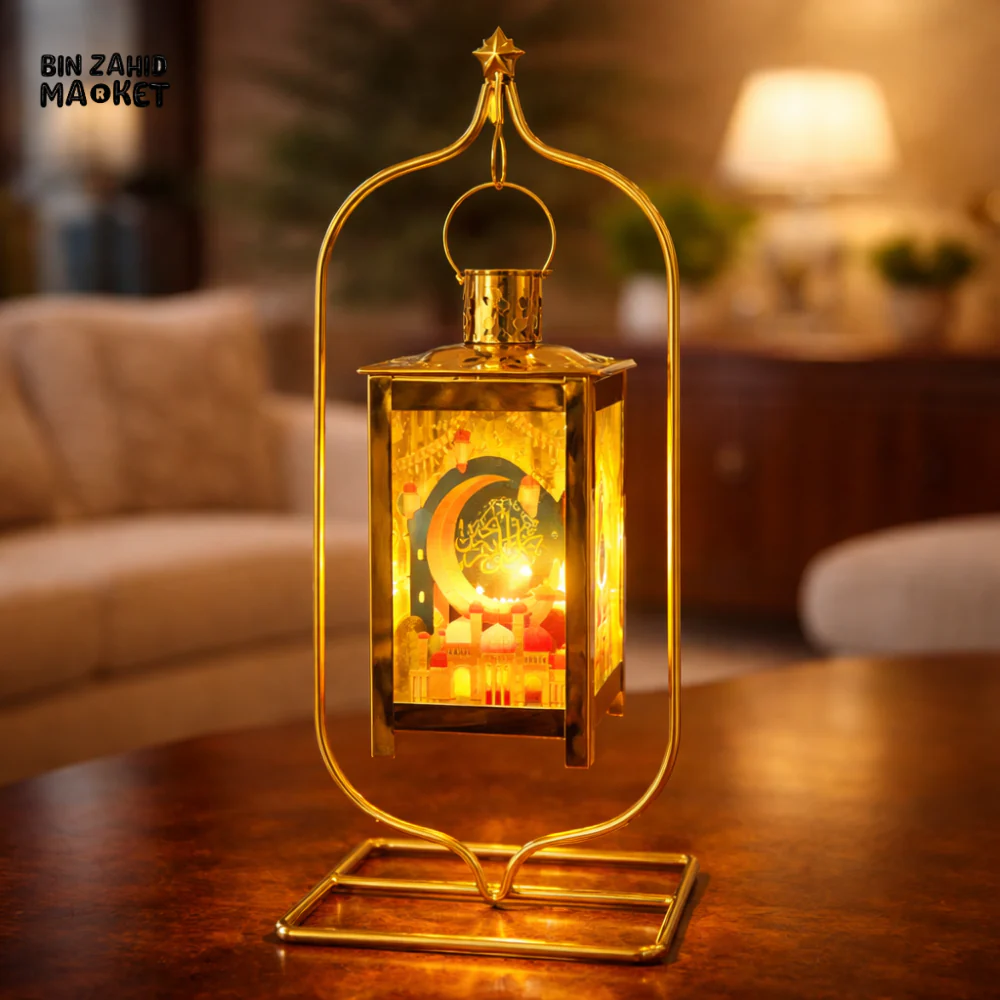 RAMADAN ARABIC THEME DECORATIVE LED CELL METAL LANTERNS