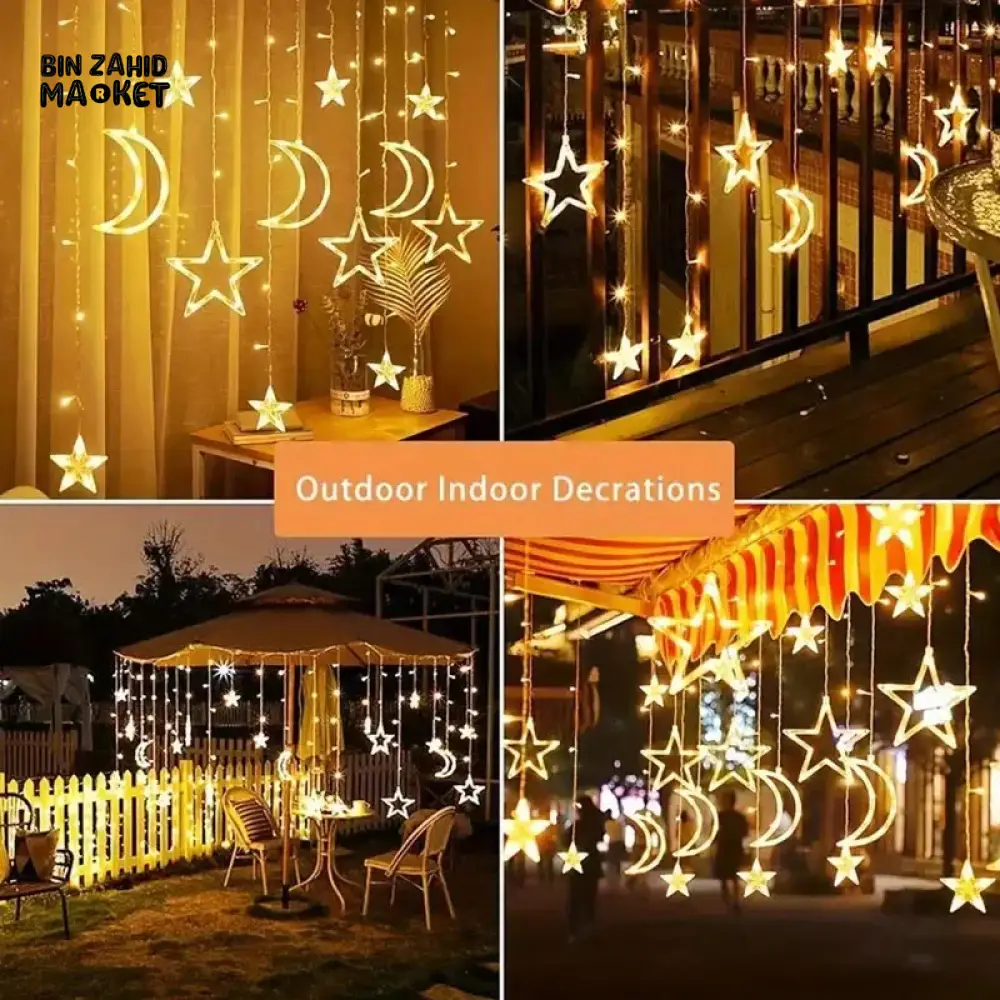 RAMADAN SPECIAL LED STRING LIGHTS WARM FESTIVE GLOW - CHAND SITARA - Image 3