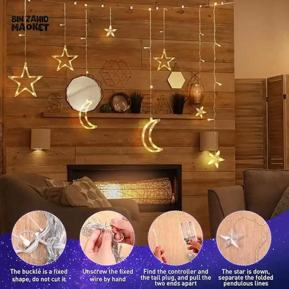 RAMADAN SPECIAL LED STRING LIGHTS WARM FESTIVE GLOW - CHAND SITARA - Image 4