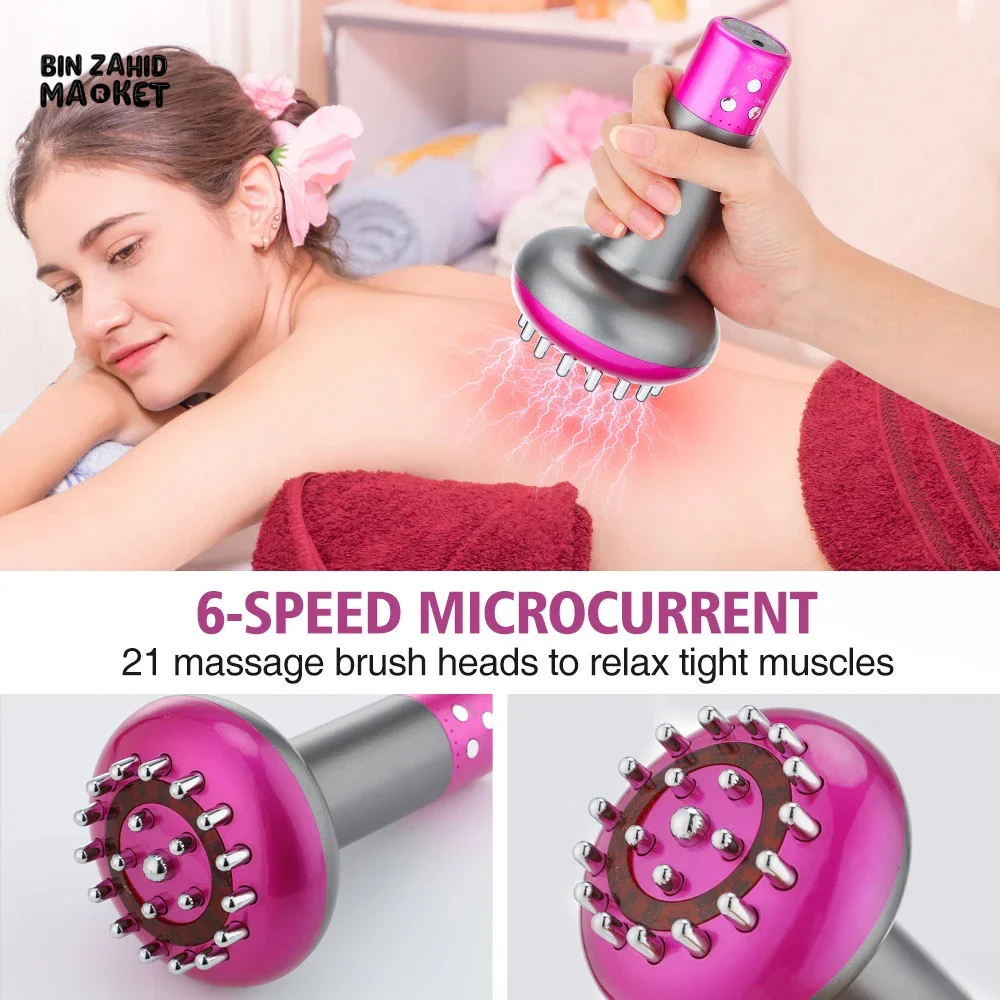 RECHARGEABLE GUA SHA MASSAGER – HEATING BODY SHAPING & MERIDIAN SCRAPING BRUSH FOR LYMPHATIC CARE - Image 5
