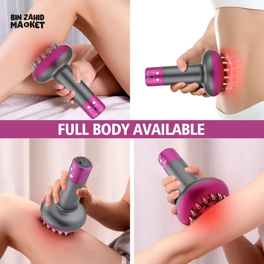 RECHARGEABLE GUA SHA MASSAGER – HEATING BODY SHAPING & MERIDIAN SCRAPING BRUSH FOR LYMPHATIC CARE - Image 6