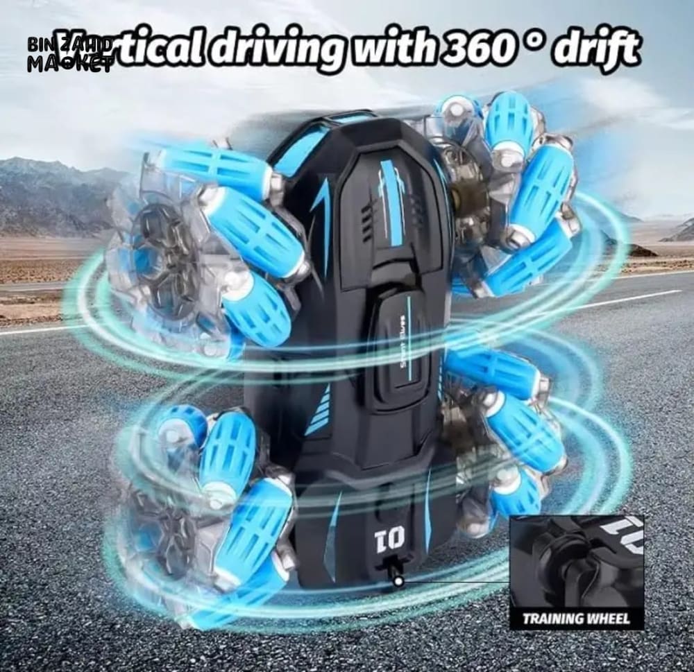REMOTE CONTROL STUNT DRIFT CAR WITH WATCH CONTROLLER LIGHTS SOUNDS & REALISTIC SMOKE EFFECTS - Image 2