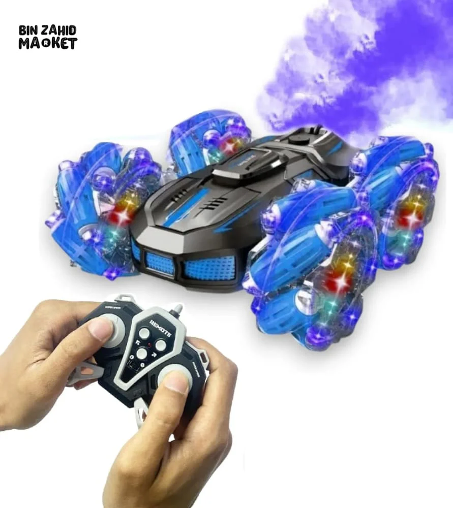 REMOTE CONTROL STUNT DRIFT CAR WITH WATCH CONTROLLER LIGHTS SOUNDS & REALISTIC SMOKE EFFECTS - Image 3