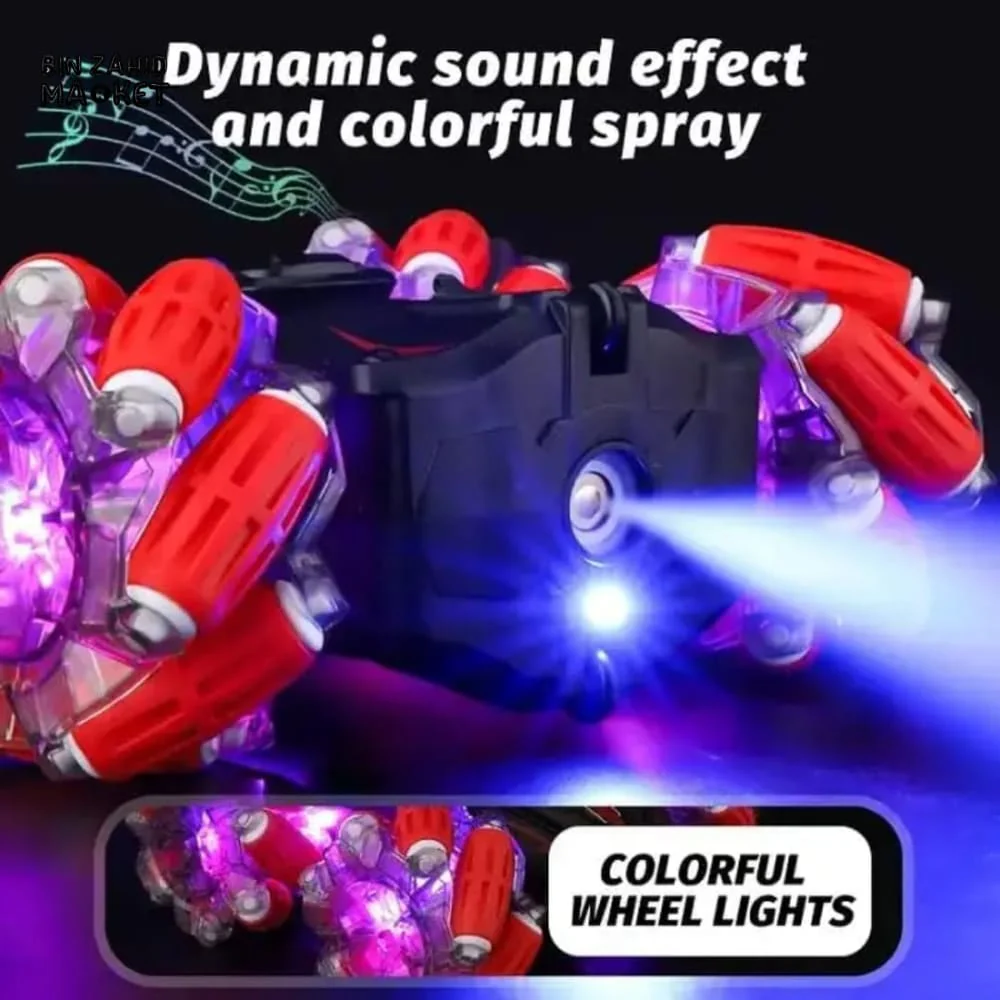 REMOTE CONTROL STUNT DRIFT CAR WITH WATCH CONTROLLER LIGHTS SOUNDS & REALISTIC SMOKE EFFECTS - Image 7