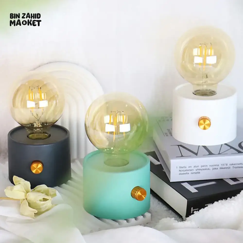 RETRO BULB SHAPE LED NIGHT LIGHT – BATTERY OPERATED DESKTOP LAMP - Image 3