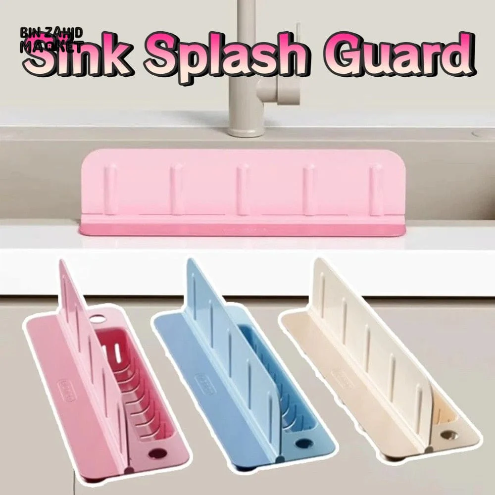 REUSABLE KITCHEN SINK WATER DEFLECTOR PLATE WITH SUCTION CUP – SPLASH-PROOF SOAP & SPONGE RACK - Image 4