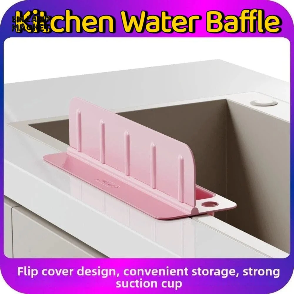 REUSABLE KITCHEN SINK WATER DEFLECTOR PLATE WITH SUCTION CUP – SPLASH-PROOF SOAP & SPONGE RACK - Image 6