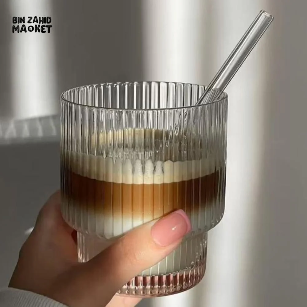 RIBBED ICE COFFEE GLASS - Image 2