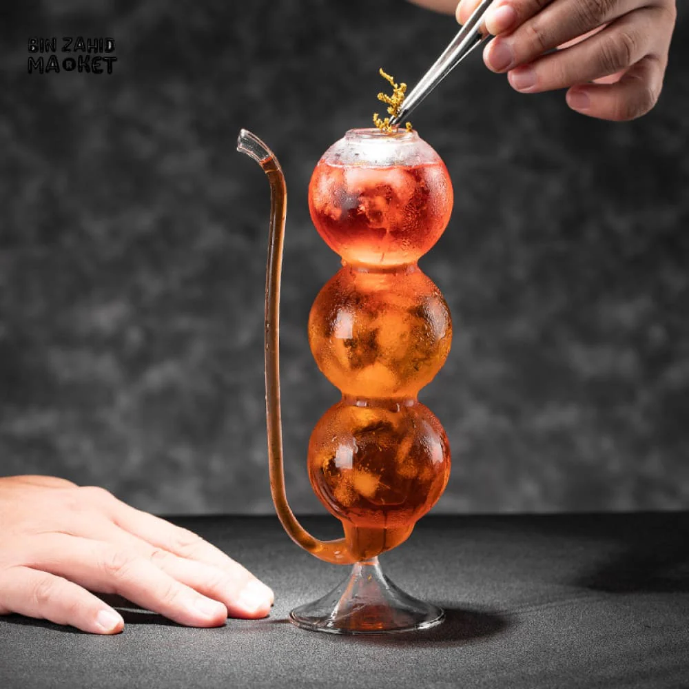 ROCK SUGAR GOURD COCKTAIL GLASS – TALL & CREATIVE DESIGN - Image 3