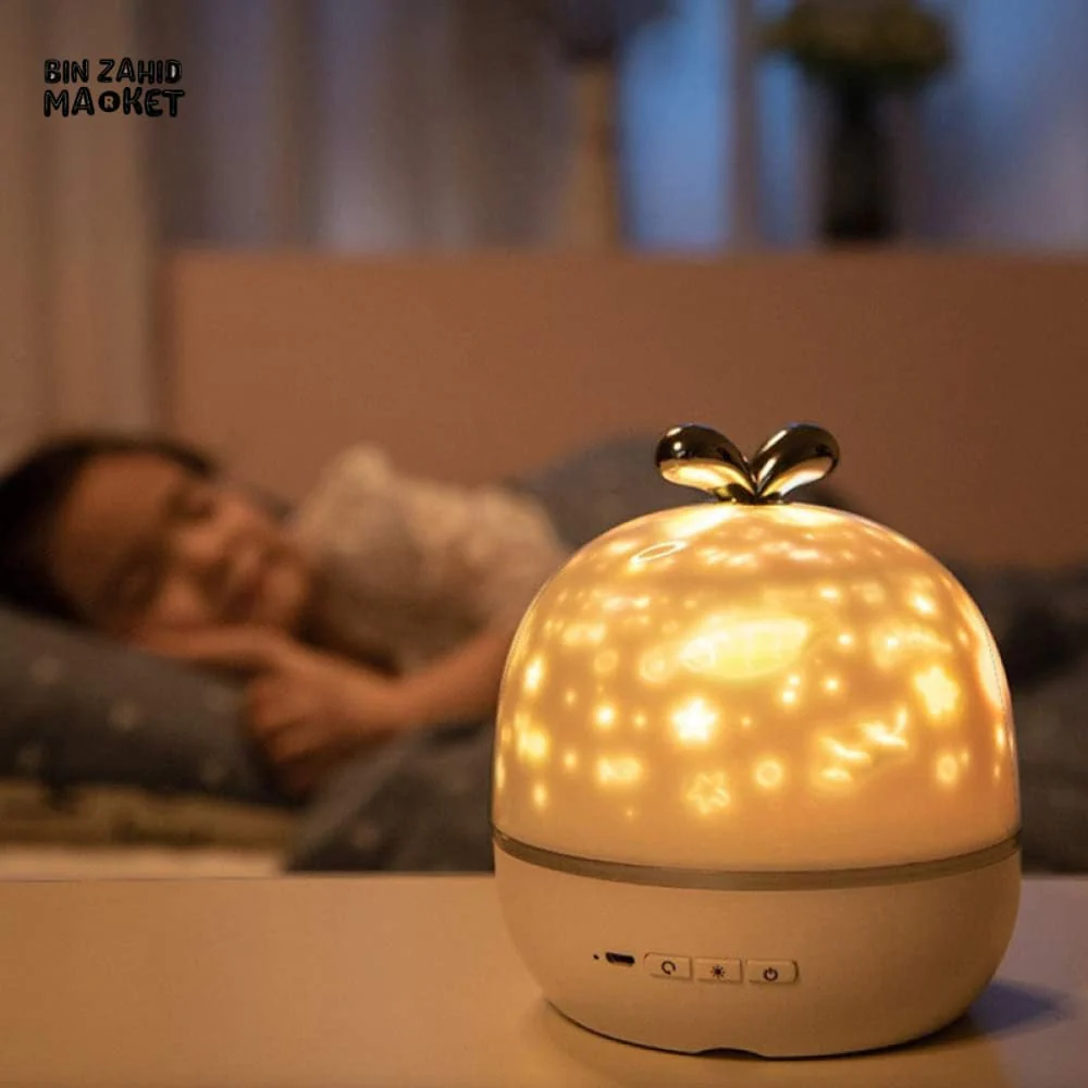 ROTATABLE LED PROJECTOR LAMP – 3 LIGHT MODES DREAMY STAR & MOON NIGHT LIGHT - Image 4