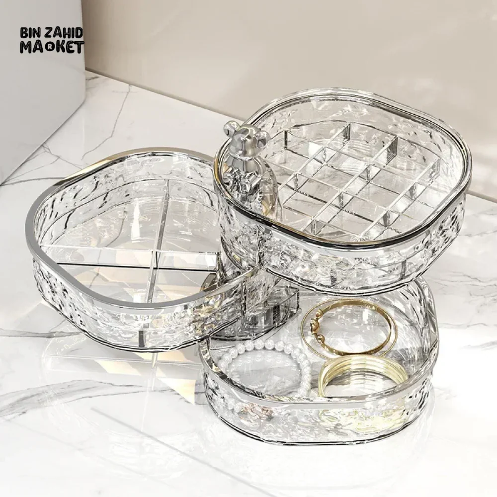 ROTATING JEWELRY STORAGE BOX – DUSTPROOF ORGANIZER FOR EARRINGS HAIRPINS & NECKLACES - Image 5