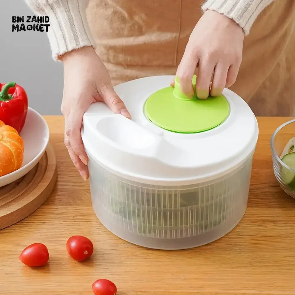 SALAD DRAIN BASKET – MULTIFUNCTIONAL MANUAL VEGETABLE DRYER SALAD SPINNER FOR FRUITS & VEGETABLES KITCHEN HELPER FOR HOME USE