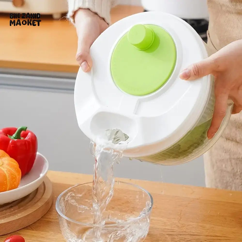 SALAD DRAIN BASKET – MULTIFUNCTIONAL MANUAL VEGETABLE DRYER SALAD SPINNER FOR FRUITS & VEGETABLES KITCHEN HELPER FOR HOME USE - Image 5