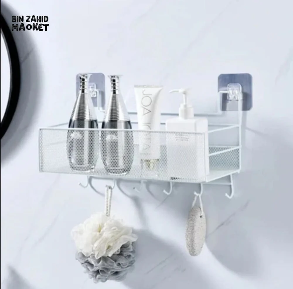 SELF ADHESIVE IRON SHELF WITH HOOK - Image 3