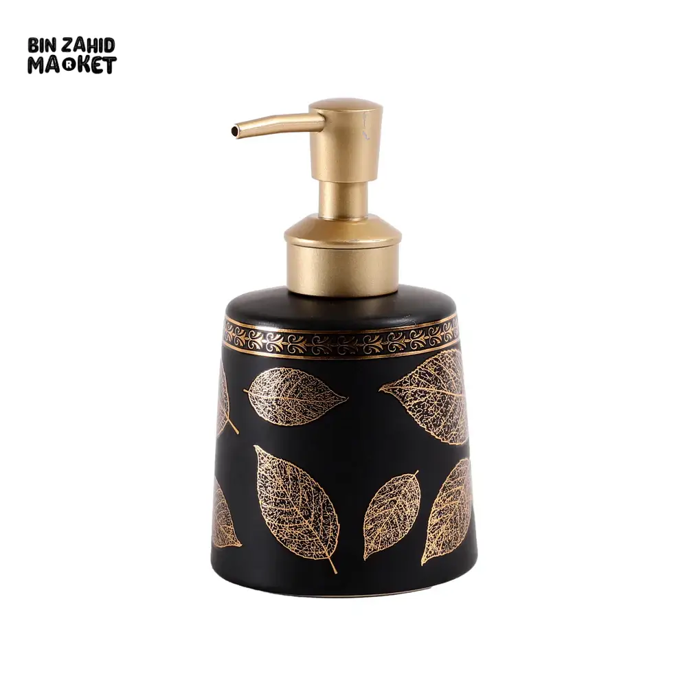 SERENITY CERAMIC SOAP & LOTION DISPENSER ELEGANT BATHROOM COUNTERTOP ACCESSORY - Image 4