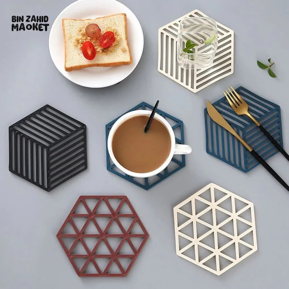 SET OF 4 HEAT RESISTANT NON SLIP COASTER
