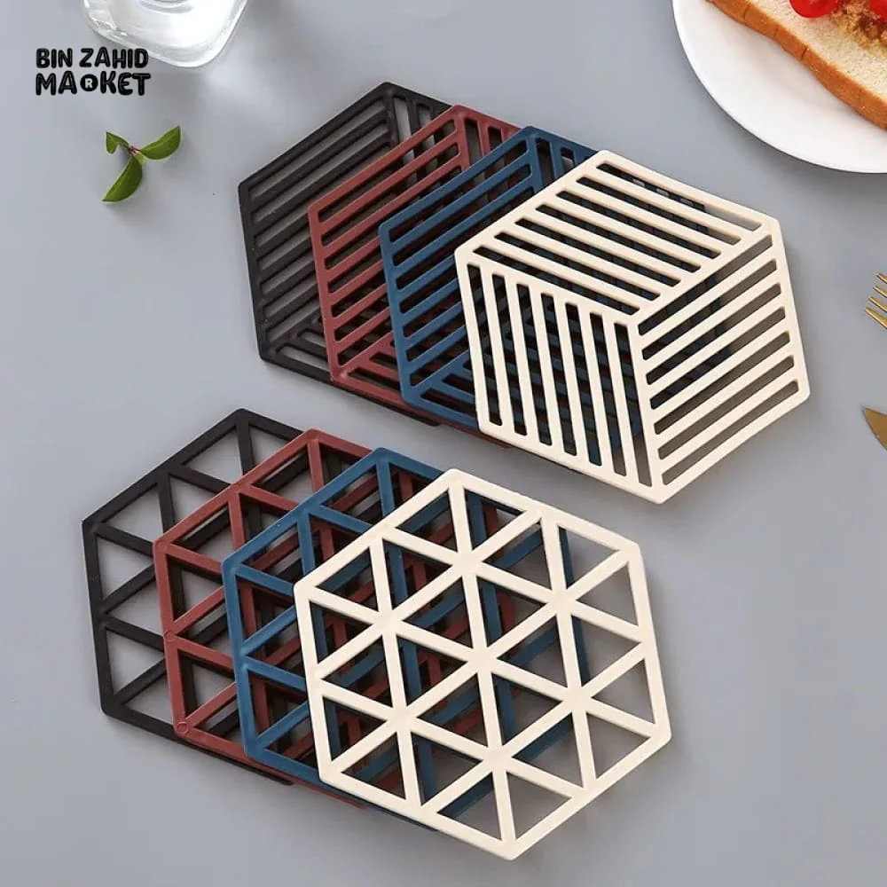 SET OF 4 HEAT RESISTANT NON SLIP COASTER - Image 3