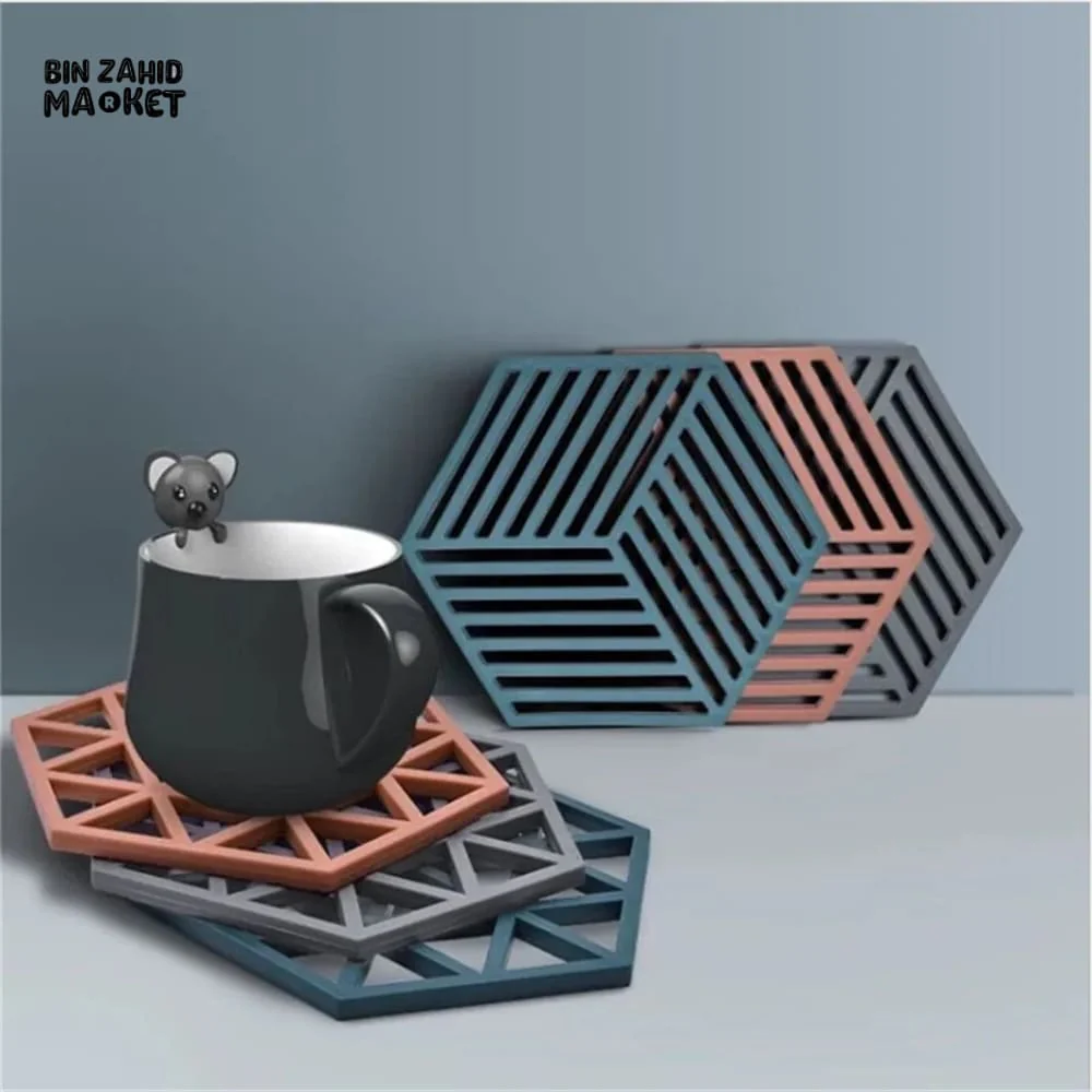 SET OF 4 HEAT RESISTANT NON SLIP COASTER - Image 5