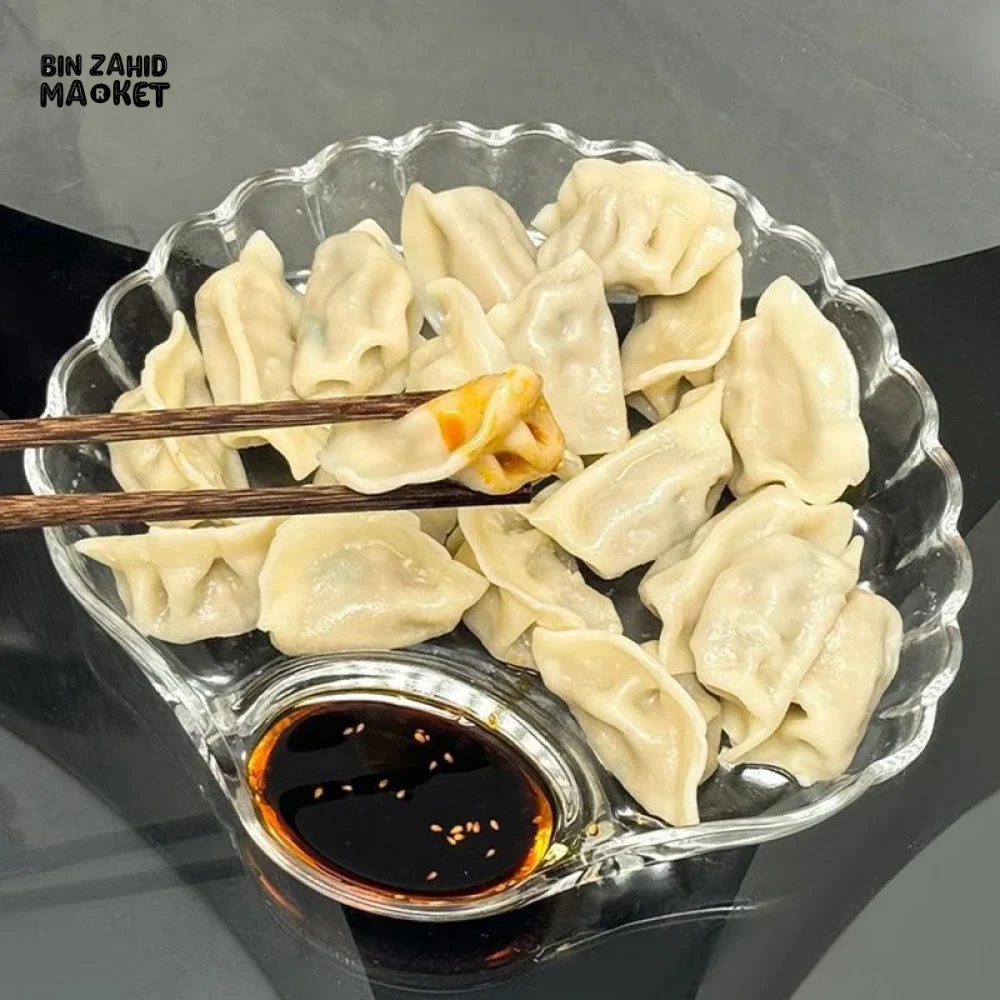 SHELL DISH TRANSPARENT DUMPLING PLATE WITH VINEGAR DISCS SUSHI SNACK PLATE - Image 8