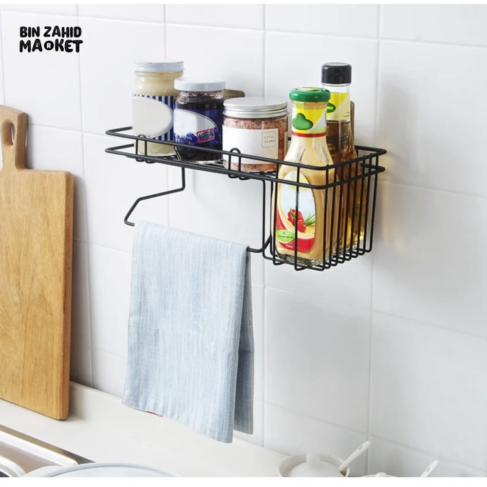 SHOWER CADDY CORNER BASKET STORAGE NO DRILL ADHESIVE ORGANIZER - Image 4