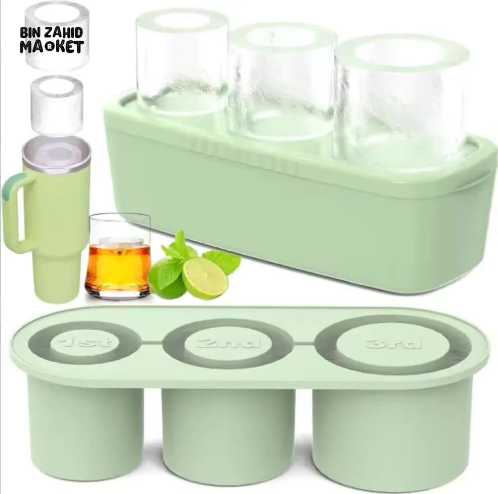 SILICONE CYLINDER ICE CUBE MOLD TRAY – ICE MAKER COMPATIBLE WITH 20-40 OZ STANLEY CUPS & TUMBLERS - Image 3