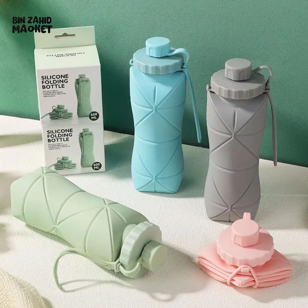 SILICONE FOLDABLE WATER BOTTLE 600ML - Image 2