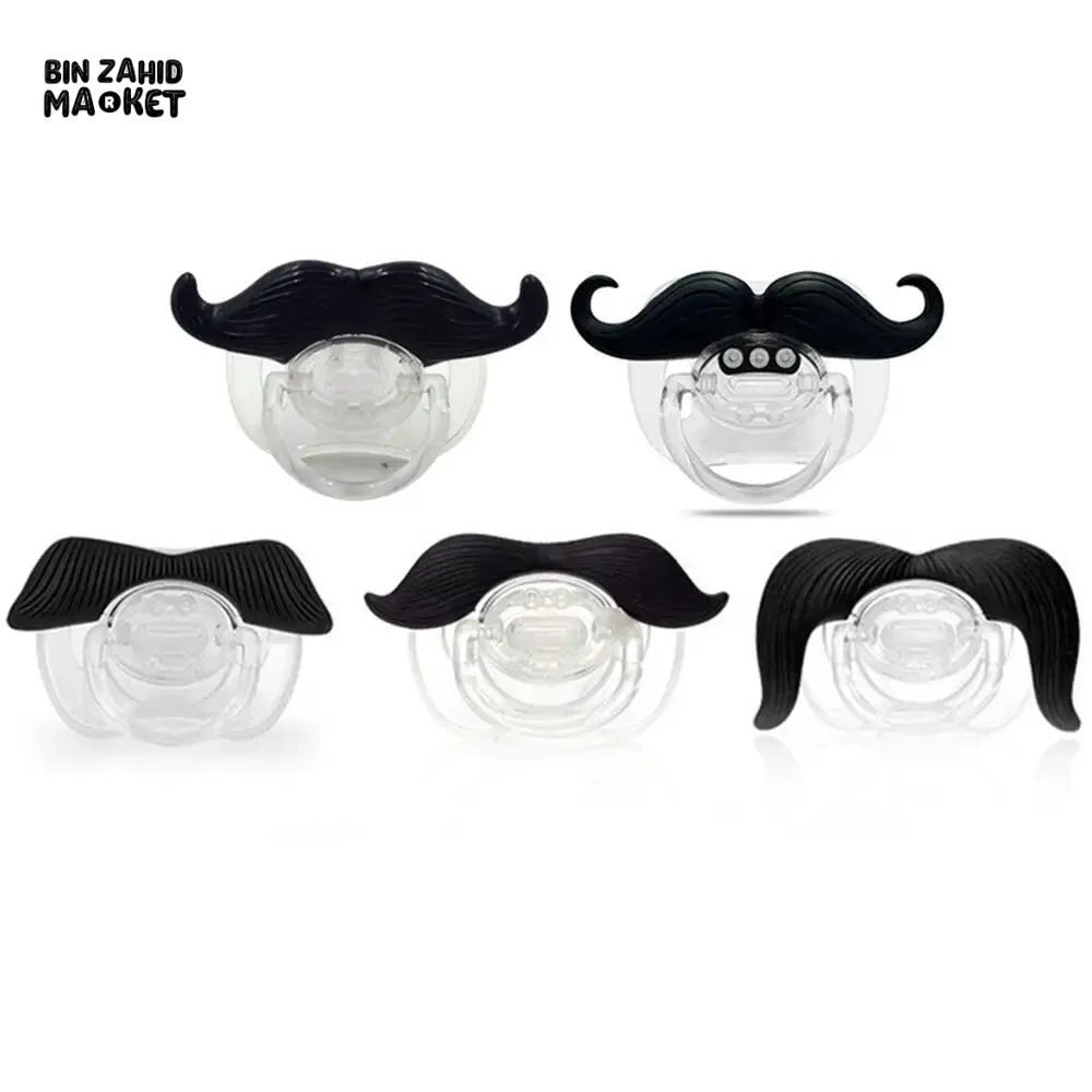 SILICONE FUNNY NIPPLE PACIFIER - BABY SOOTHER & BEARD PACIFIER - Image 2