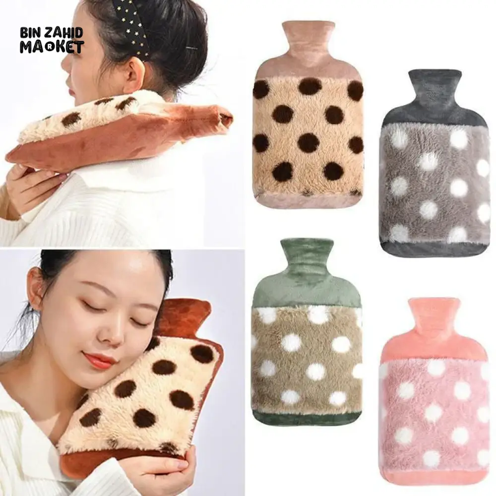 SILICONE HOT WATER BAG WITH POUCH – 2000ML LEAKPROOF WARMING BOTTLE