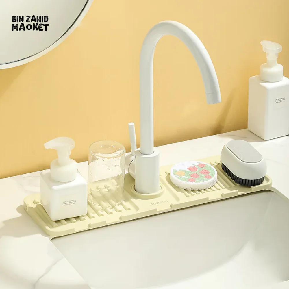 SILICONE SINK WATER BAFFLE SOAP TRAY AUTO DRAIN BATHROOM KITCHEN ACCESSORIES - Image 6
