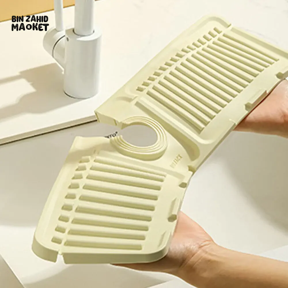 SILICONE SINK WATER BAFFLE SOAP TRAY AUTO DRAIN BATHROOM KITCHEN ACCESSORIES - Image 8