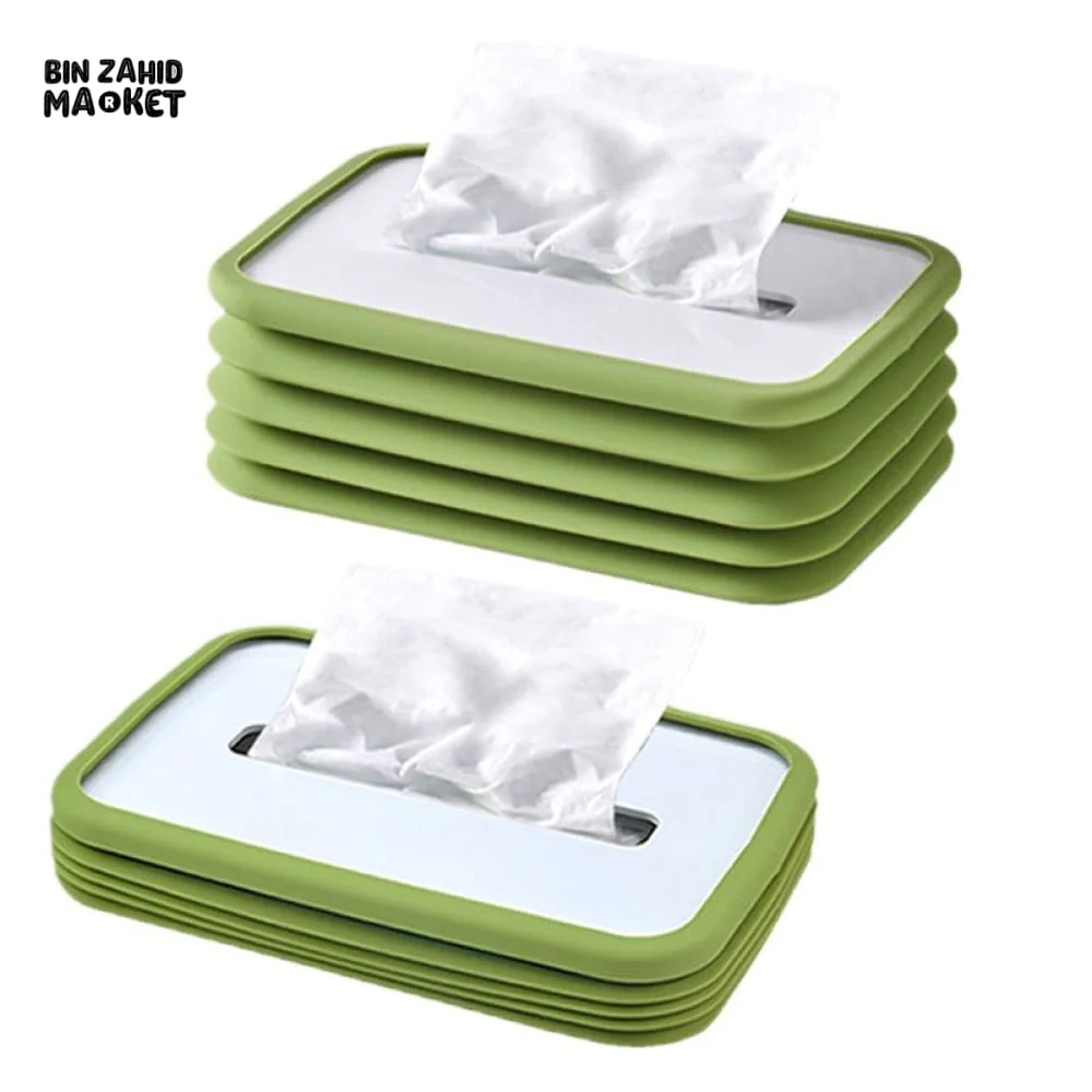 SILICONE TISSUE BOX – SELF-CLOSING MINIMALIST PAPER HOLDER FOR LIVING ROOM DINING & COFFEE TABLE - Image 7