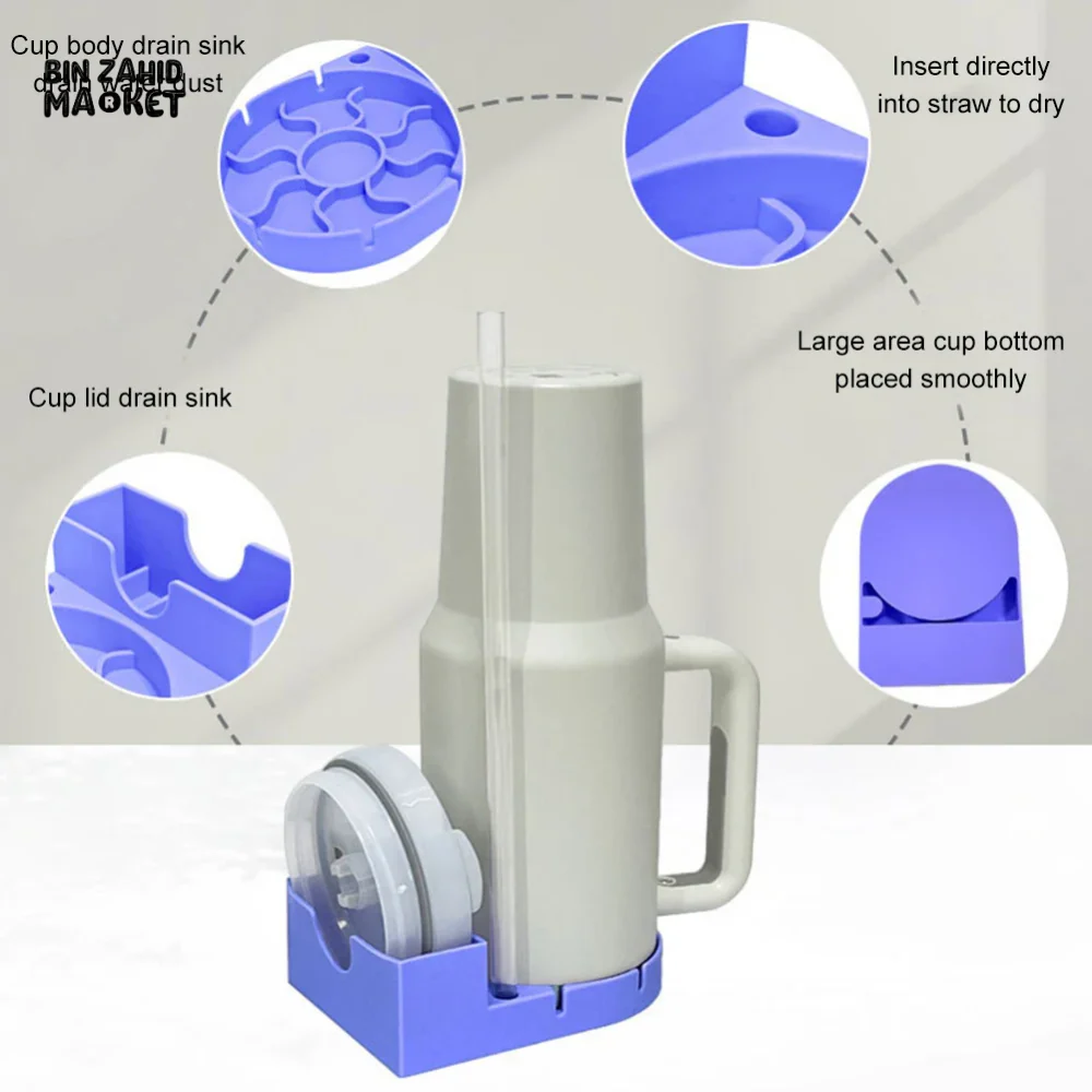 SILICONE TUMBLER DRY RACK – NON-SLIP DRYING STATION FOR SPORTS & STANLEY BOTTLES - Image 4