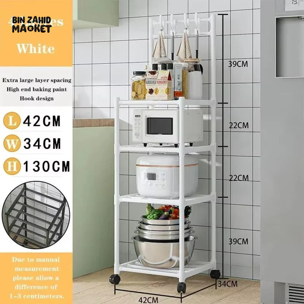 SLIM WHEELED STORAGE CART WITH HOOKS – TOOL-FREE SETUP - Image 8