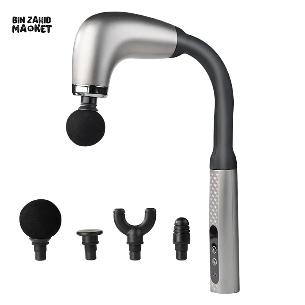 SMART CURVED ELECTRIC FASCIA GUN HANDHELD MASSAGER HAMMER FOR BACK & BODY - Image 6